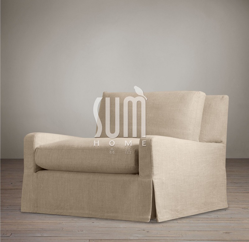 jbl金佰利 亚麻布艺沙发椅 休闲椅办公椅 宜家 时尚单人椅 沙发