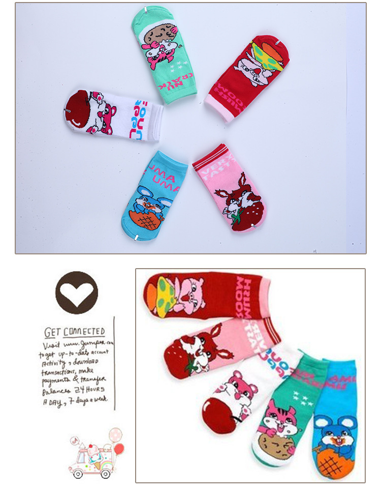 热销女袜 仓鼠系列动物直板袜 袜子批发