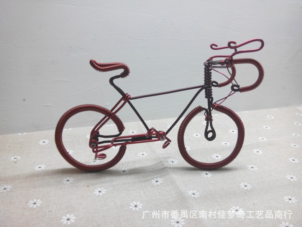 地摊热卖 手工编制 手工单车 漆包线赛车 义乌小礼物 工艺品
