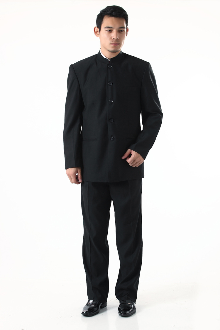 浙纺制衣中华立领中山装男士西服男款商务正装休闲西装