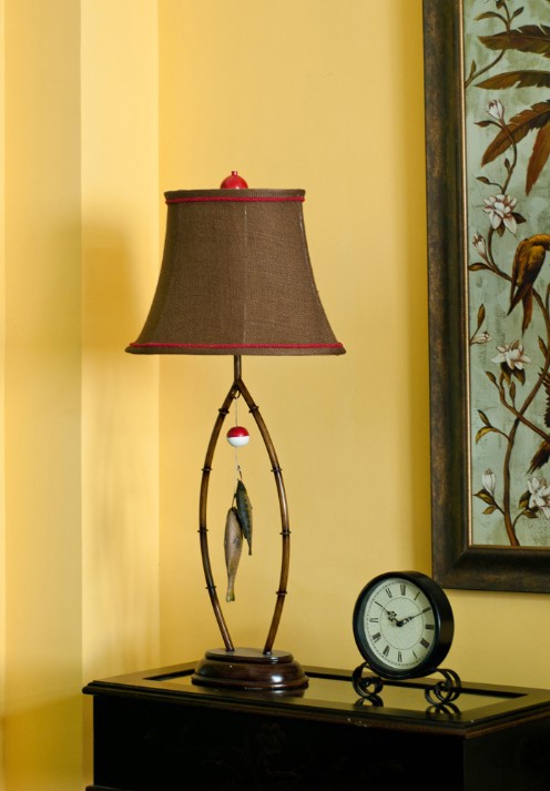 美式乡村风格树脂鱼台灯bj-62a