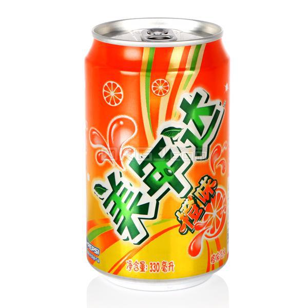 美年达橙味330ml 绿色健康 无色素  批发供应 俊歌网