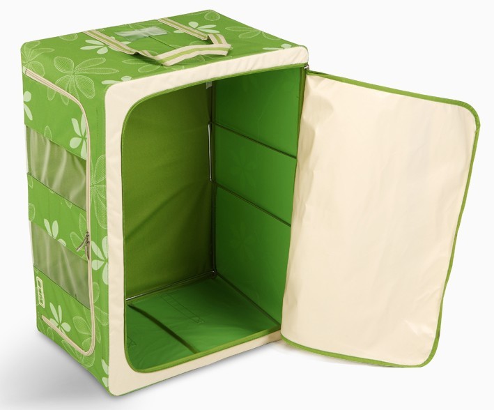 b135铁架百纳箱太阳花牛津布衣被收纳箱100l