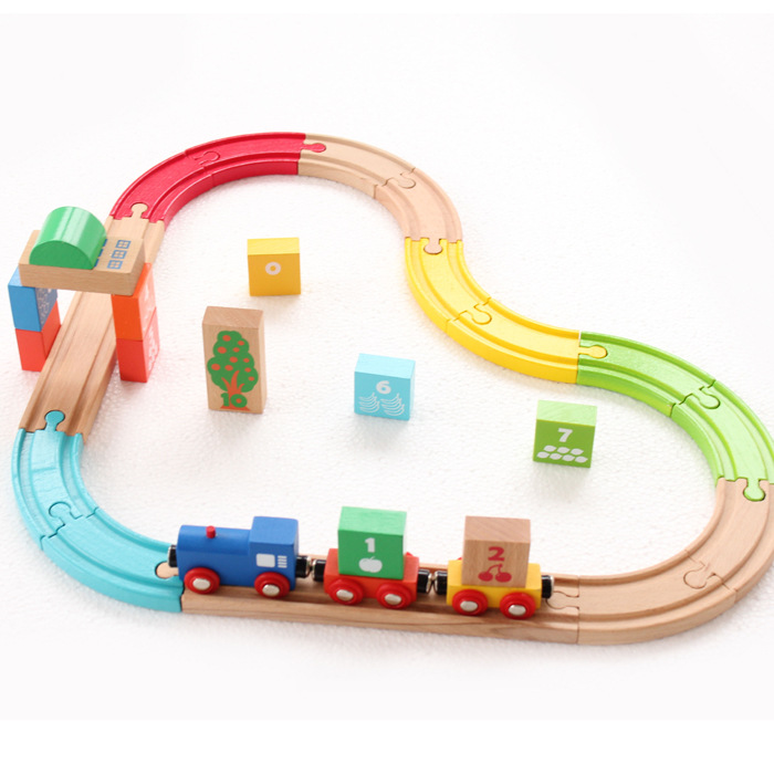 acool toy 新品 彩色轨道 益智轨道玩具 木制轨道 招批发 代理