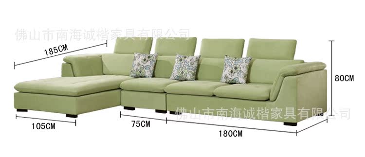 厂家直销 现代简约布艺沙发 组合沙发布艺客厅转角 可拆洗 布沙发