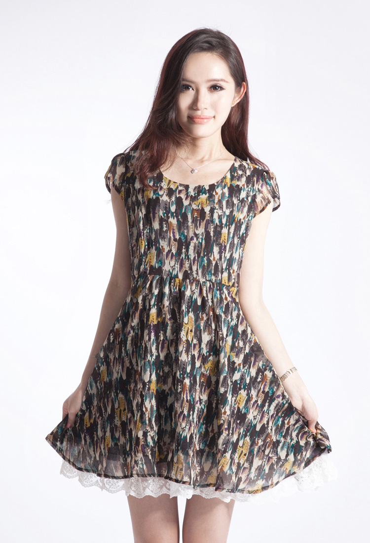 金源服饰2013最新款时尚淑女装雪纺连衣裙