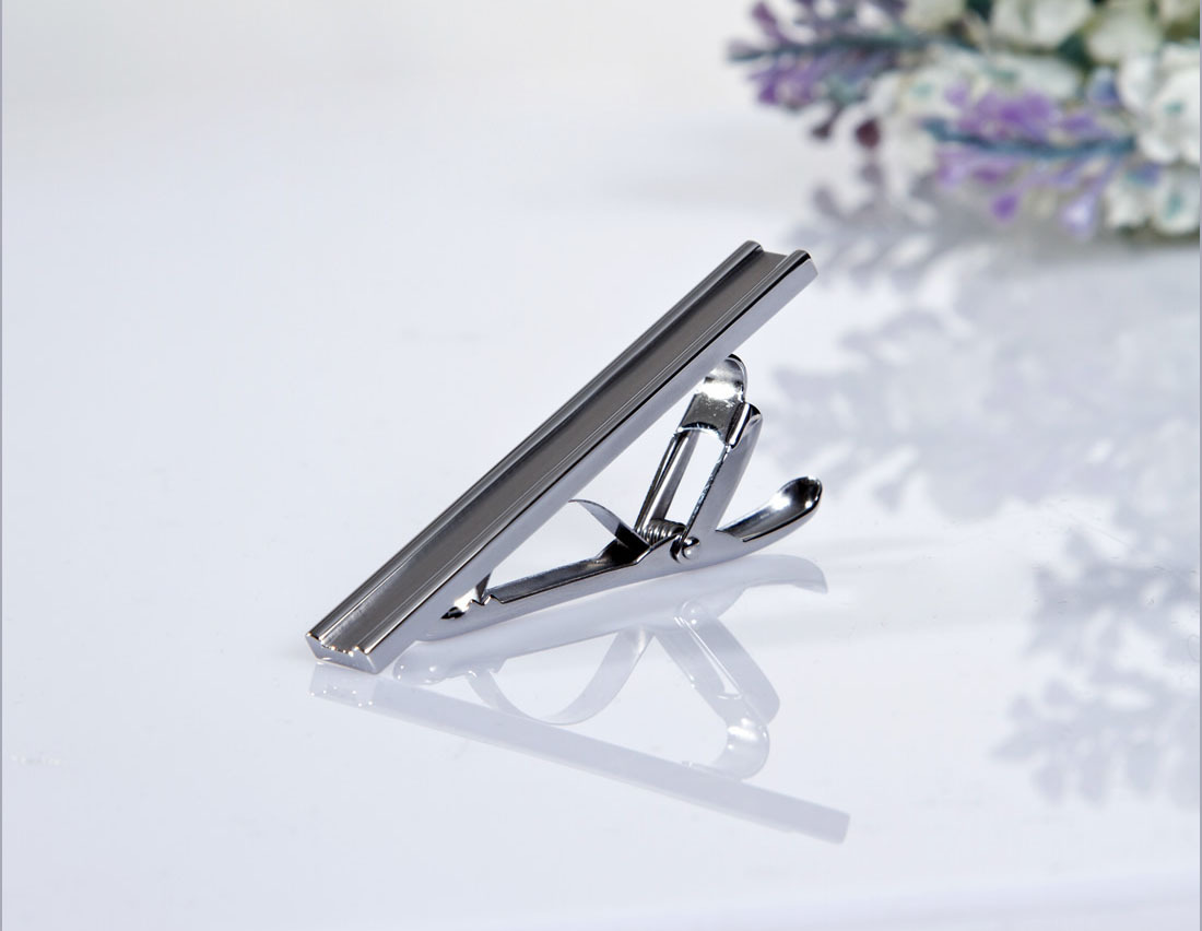 邦尼钢饰-316l不锈钢男款钢色凡领带夹