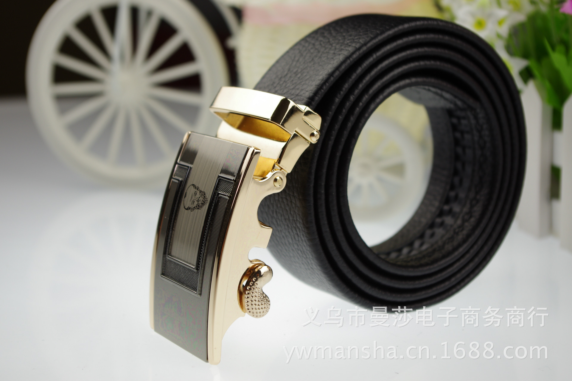 香港老人头 高档头层牛皮 精品自动扣腰带 全国热卖 厂家直销