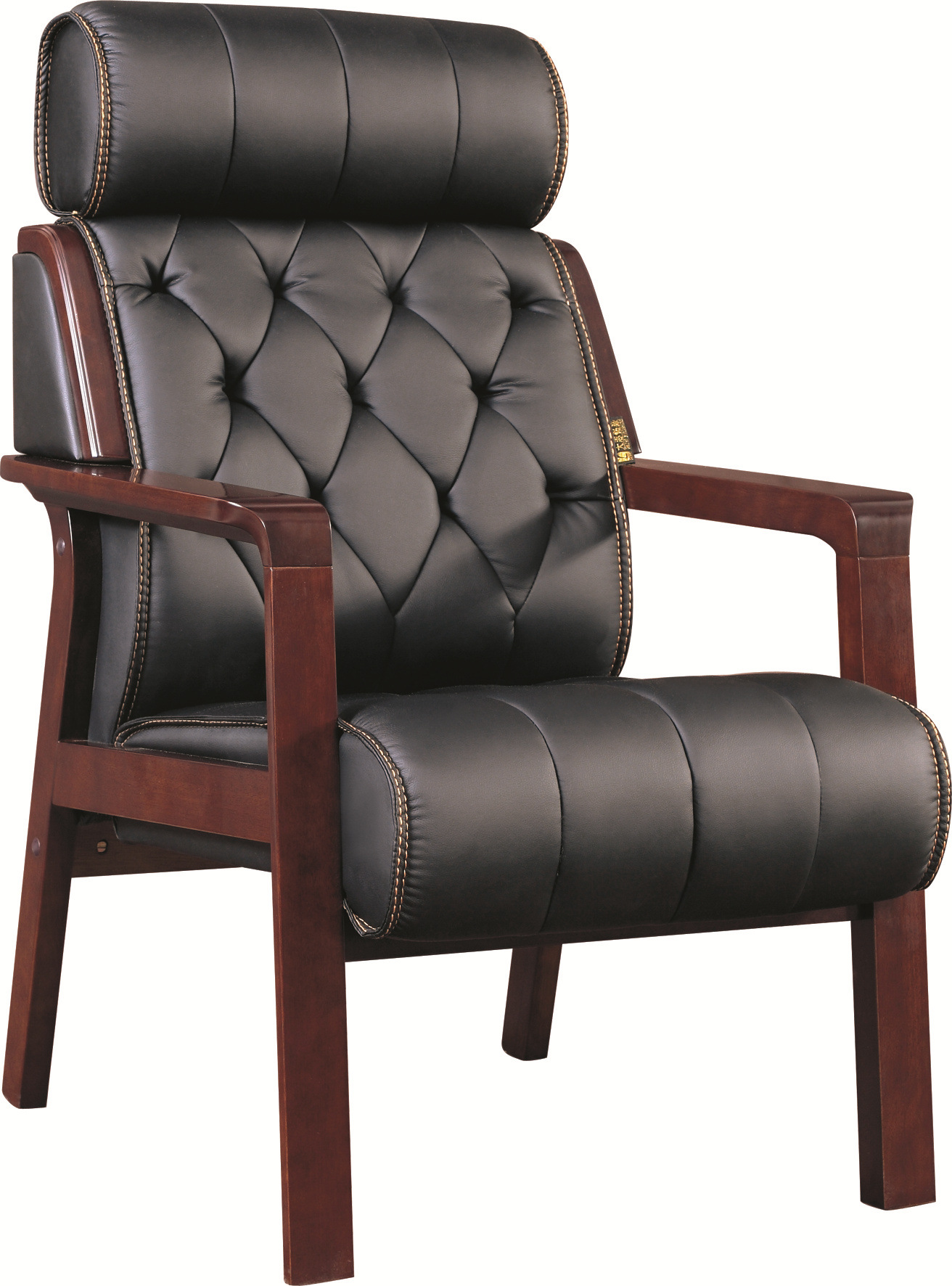 陌益特伍德木质四脚系列会议椅办公椅接待椅洽谈椅盟直销米白