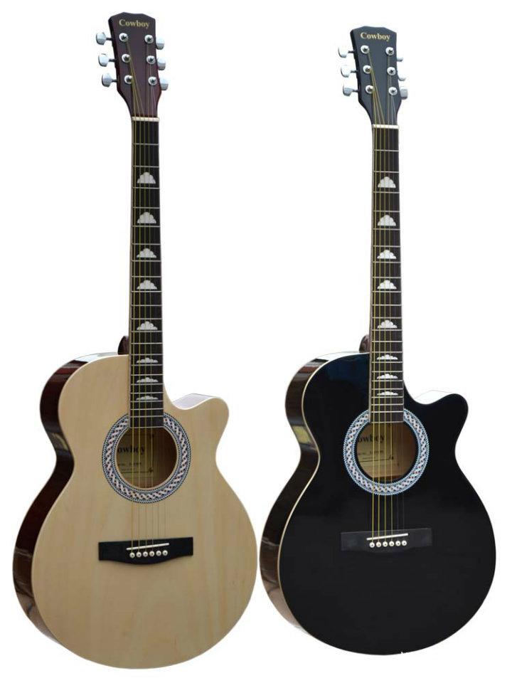 促销cowboy 牛仔z-4010b 40寸民谣吉他批发