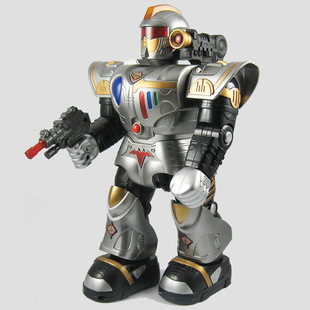 超级机械战警电动红外线遥控机器人持枪太空战士模型儿童玩具批发