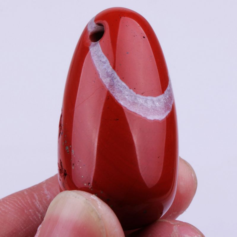 川东珠宝天然半宝石子虎眼石红石黑曜石 厂家直销弹珠横孔吊坠