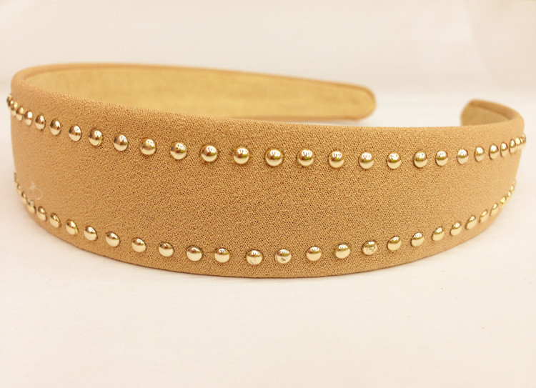 新款韩国靓丽时尚头饰品35mm烫珠头箍发箍发扣头扣 1个起购六色