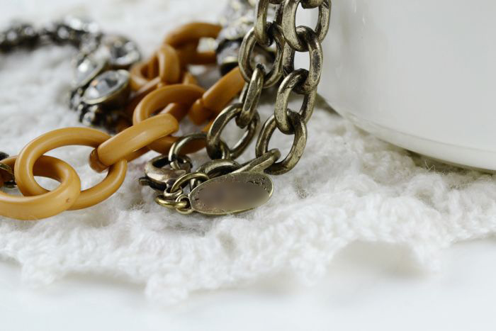 jcr两色入 大颗南非多刻面钻石 小颗捷克水钻 项链饰品批发