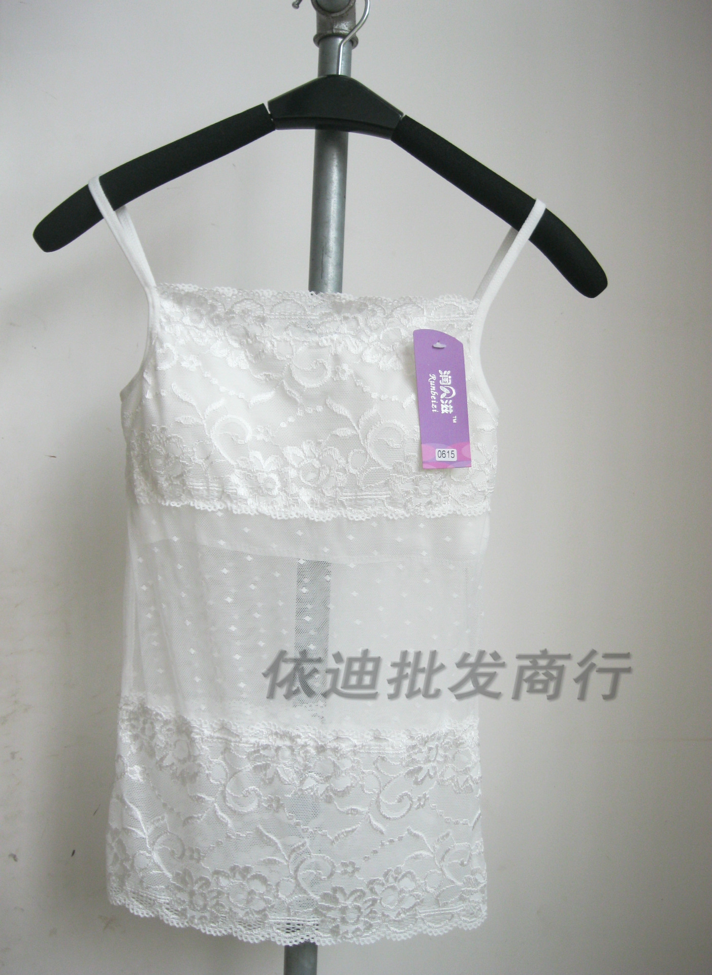 款修身透明蕾丝吊带小背心高档打底背心纯蕾丝打底内衣 批发 代发