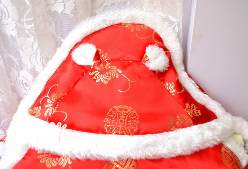 婴幼儿用品一件代发宝宝大红绸缎多功能婴儿抱被新生儿蜡烛包435