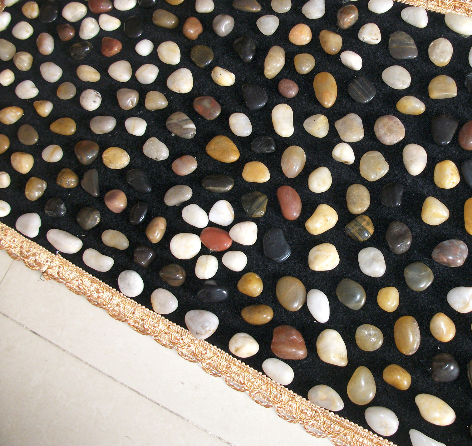 按摩垫 天然雨花石 鹅卵石 健康石子路 按摩走毯图片_4