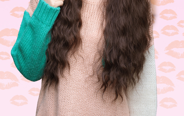 时尚假发批发厂家非主流玉米烫长发欧美时尚假发定做批发假发