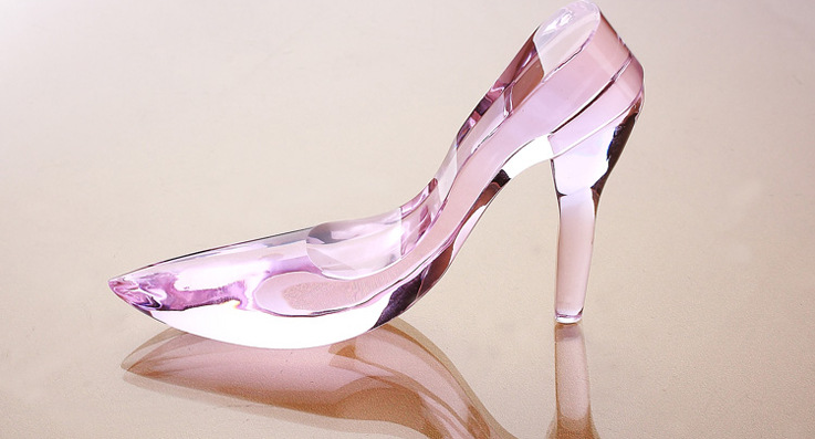 灰姑娘水晶鞋创意家居装饰摆件结婚生日礼物迪士尼辛德瑞拉