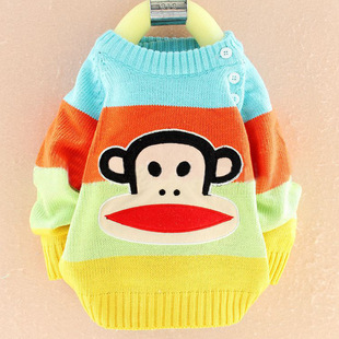 厂家直销 儿童小猴子卡通毛衣 2013秋冬款 童装毛衣