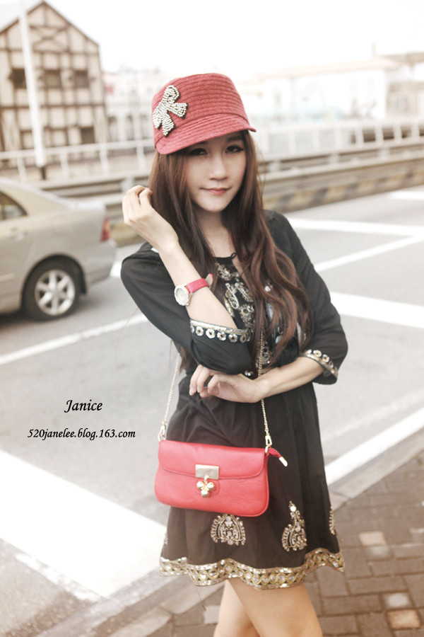 呛口小辣椒民族风金丝钉珠连衣裙 free people七分袖沙滩连衣裙