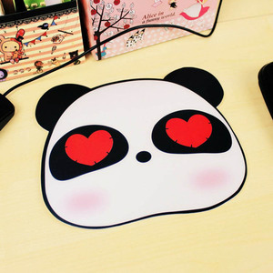 2013新款特价厂家直销热卖中 创意可爱时尚鼠标垫 桃心小熊猫头像