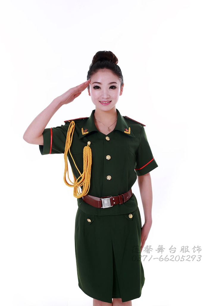 军装舞台演出服 军中姐妹表演服装图片_37
