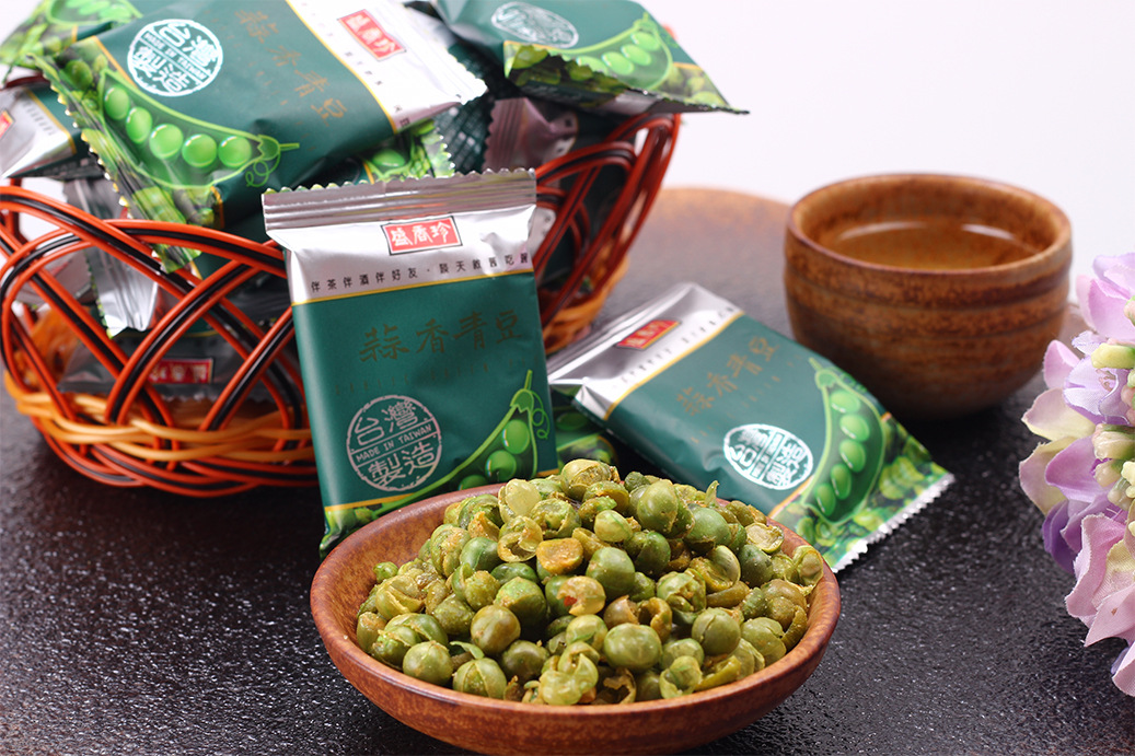 台湾进口食品 盛香珍蒜香青豆 休闲零食 特产坚果 独立包装