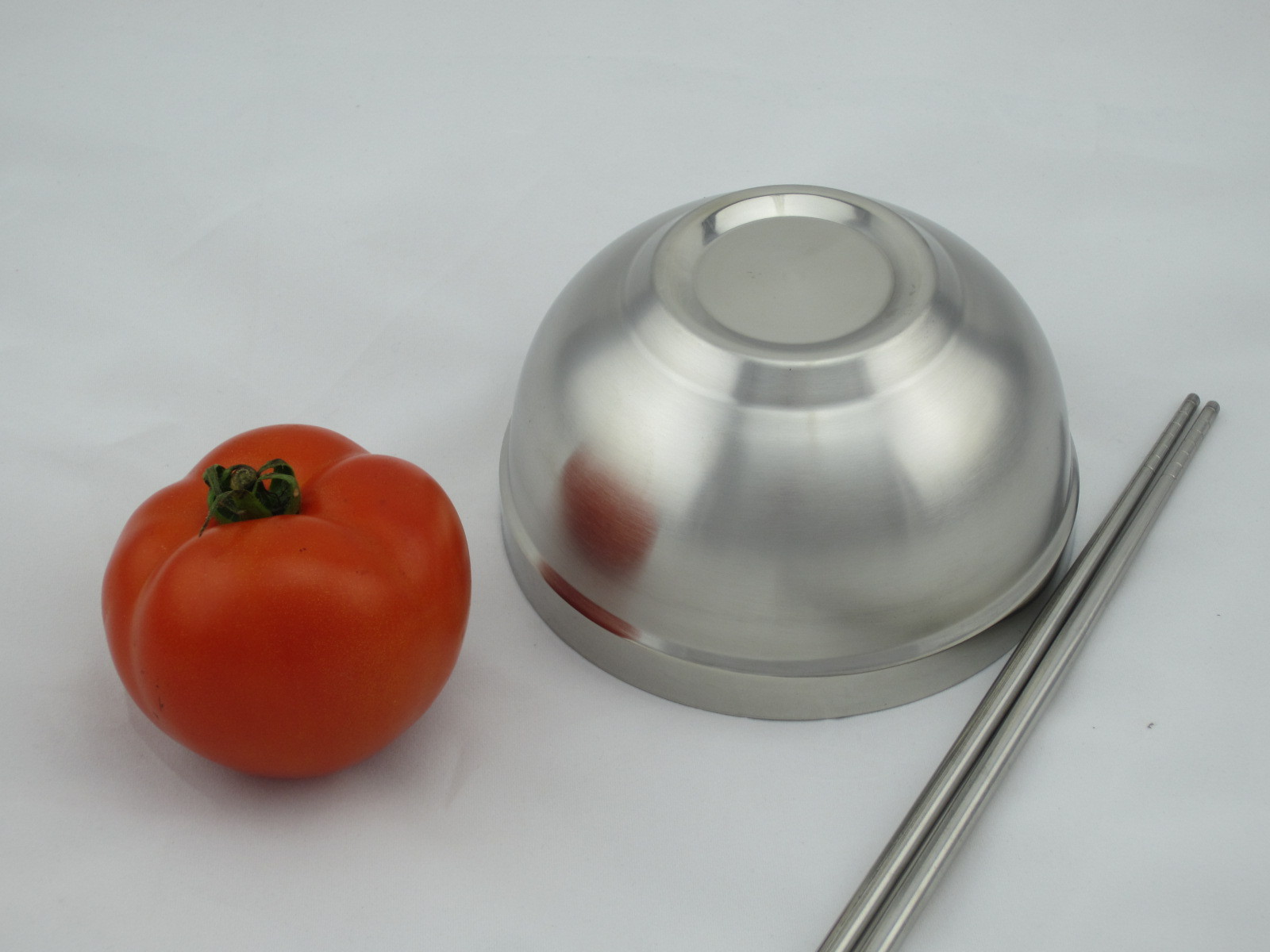 高档不锈钢双层隔热砂光碗