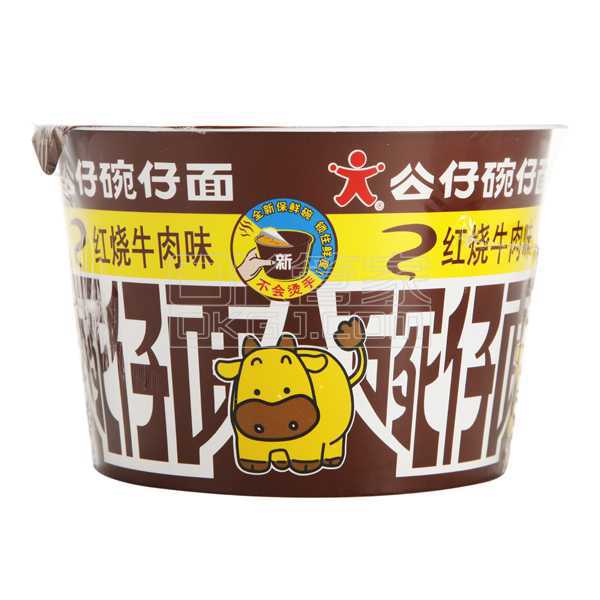 公仔红烧牛肉味碗面85g口感佳经典方便面俊歌网