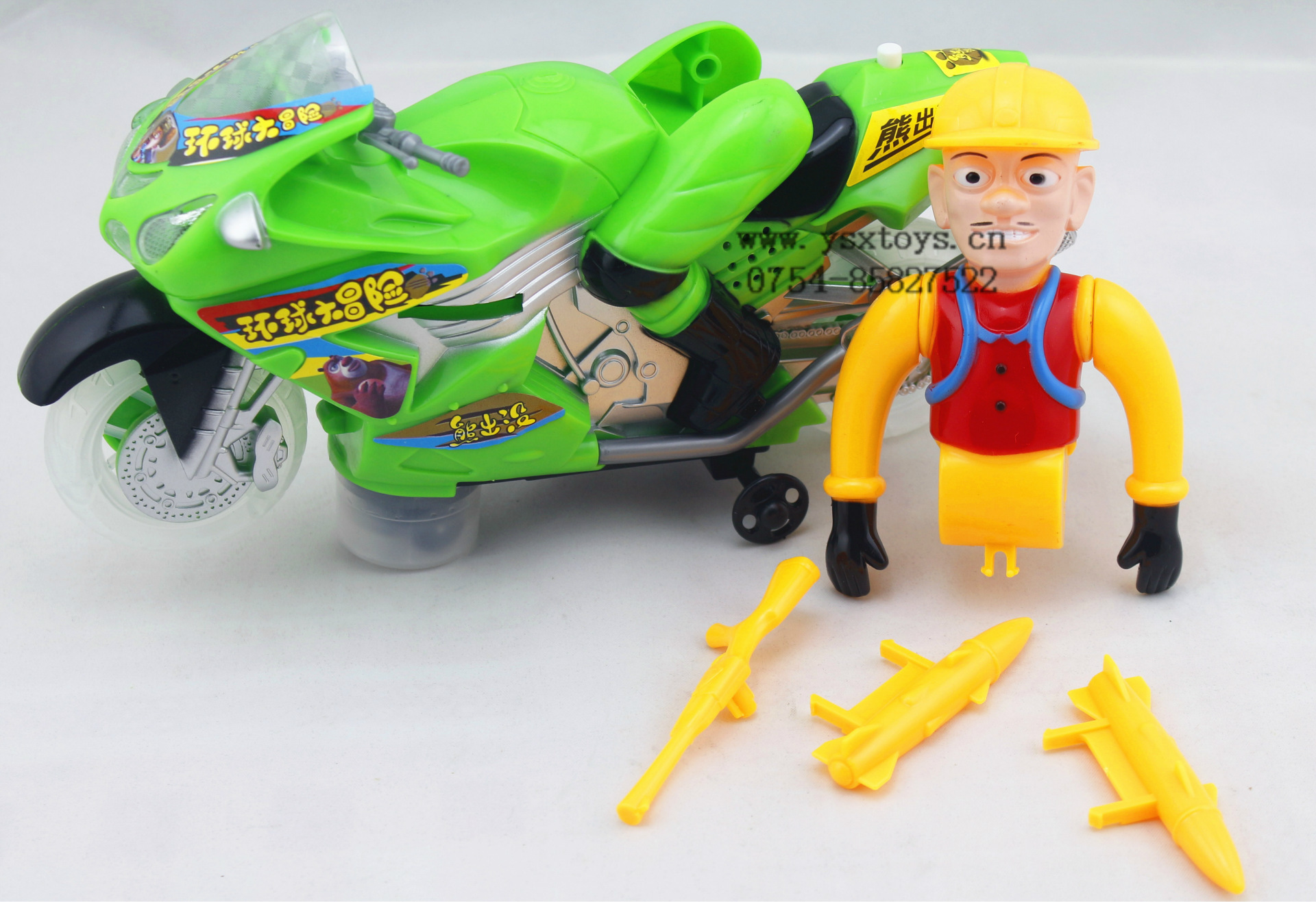 玩具 供应 新款热销 熊出没环球大冒险超级电动万向灯光音乐摩托车