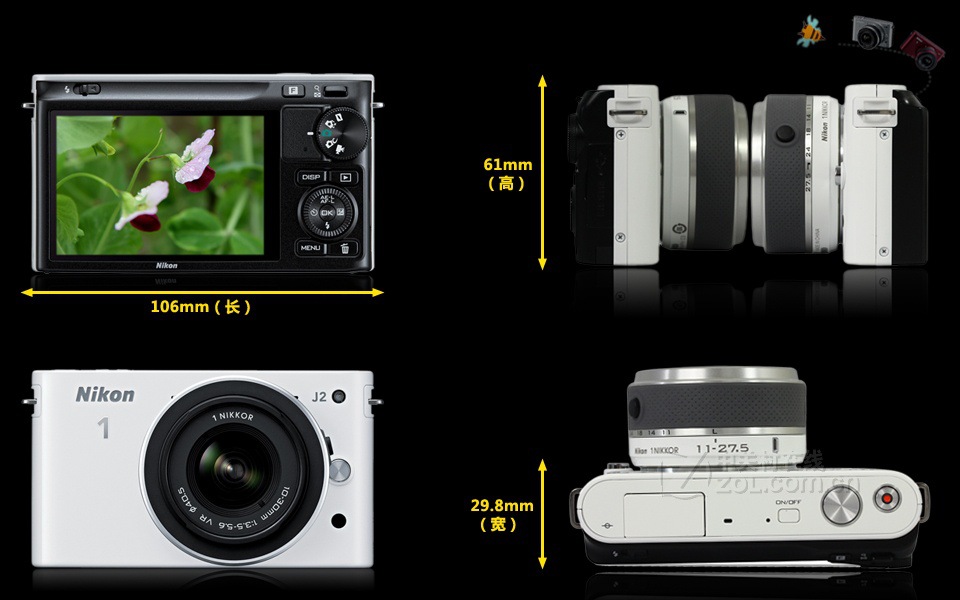 全国联保正品全新尼康最新畅销款j2系列数码相机1015万有效像素