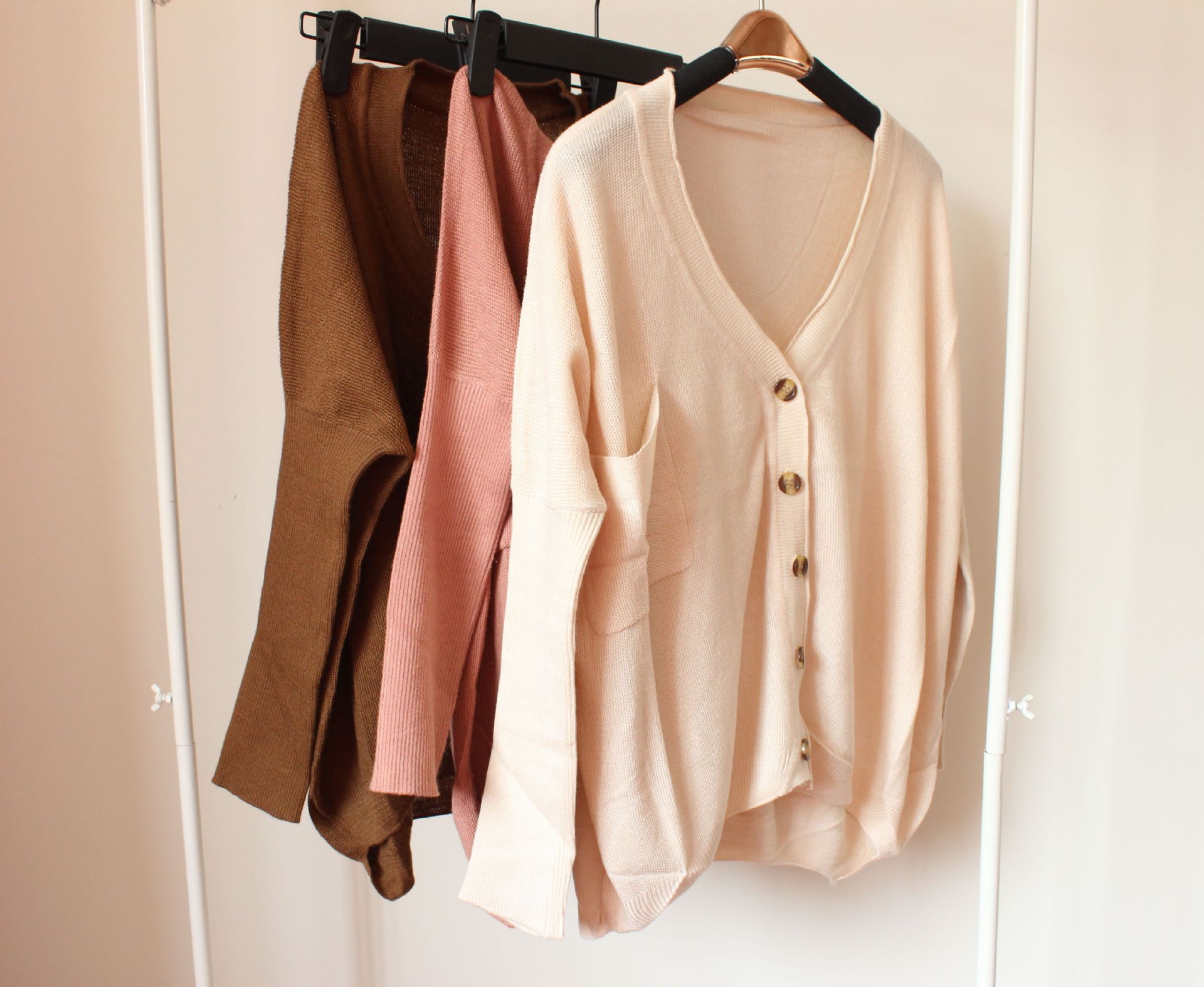 日单好品质修身看起球百搭开衫毛衣