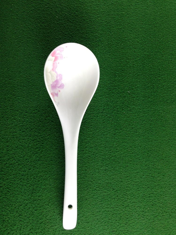 批发【高档骨瓷】朔州真情挚爱陶瓷汤勺 陶瓷精品 大饭匙 勺子