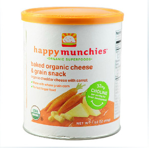 禧贝happybaby泡芙条有机胡萝卜奶酪条46g进口母婴食品暂缺