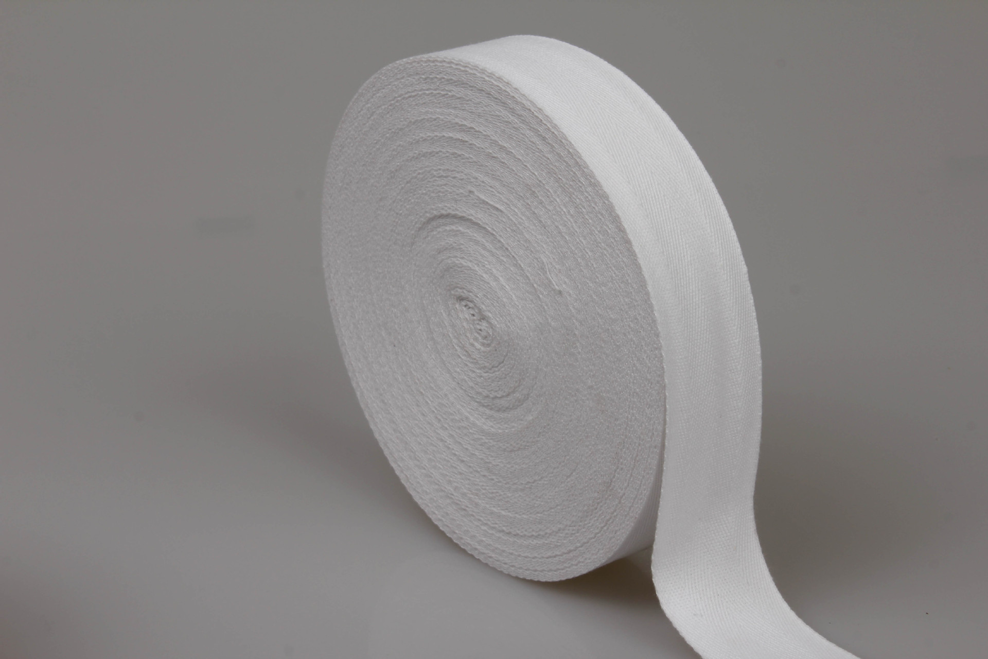 qs38cm人字纹纯白色单色全棉织带全顺织带厂家直销定制加工