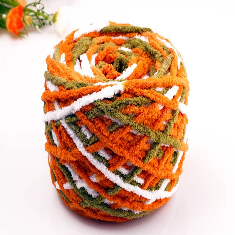 小冰条超柔手工编织围巾线冰条线雪花绒编织帽子手套线钩鞋线