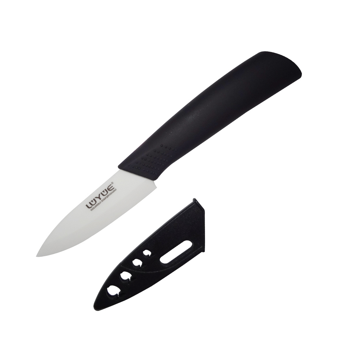 鲁月纳米陶瓷刀3.5寸带刀鞘防滑柄水果刀切片刀一件代发批发
