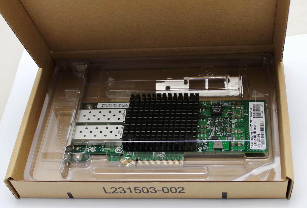 intel芯片82599 双光口 sfp  万兆网卡 pci-e 服务器万兆网卡