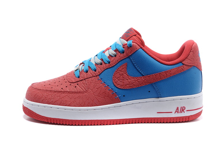 1 拼接爆裂纹 红蓝/黑紫 空军板鞋休闲鞋  品牌/型号:空军蜥蜴 颜色:1