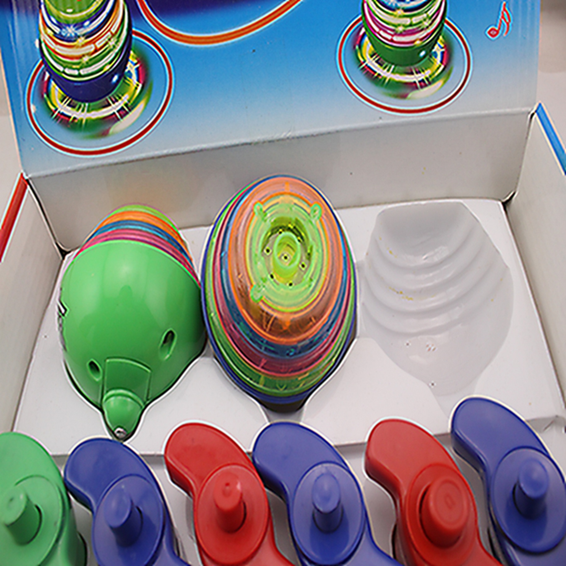 旋转小陀螺 多彩陀螺玩具 七彩发光 畅销卡通陀螺批发2049