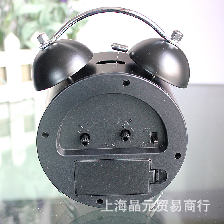 中世纪复古风格罗马数字时钟懒人闹钟仿古拍照摆设道具4寸唯科