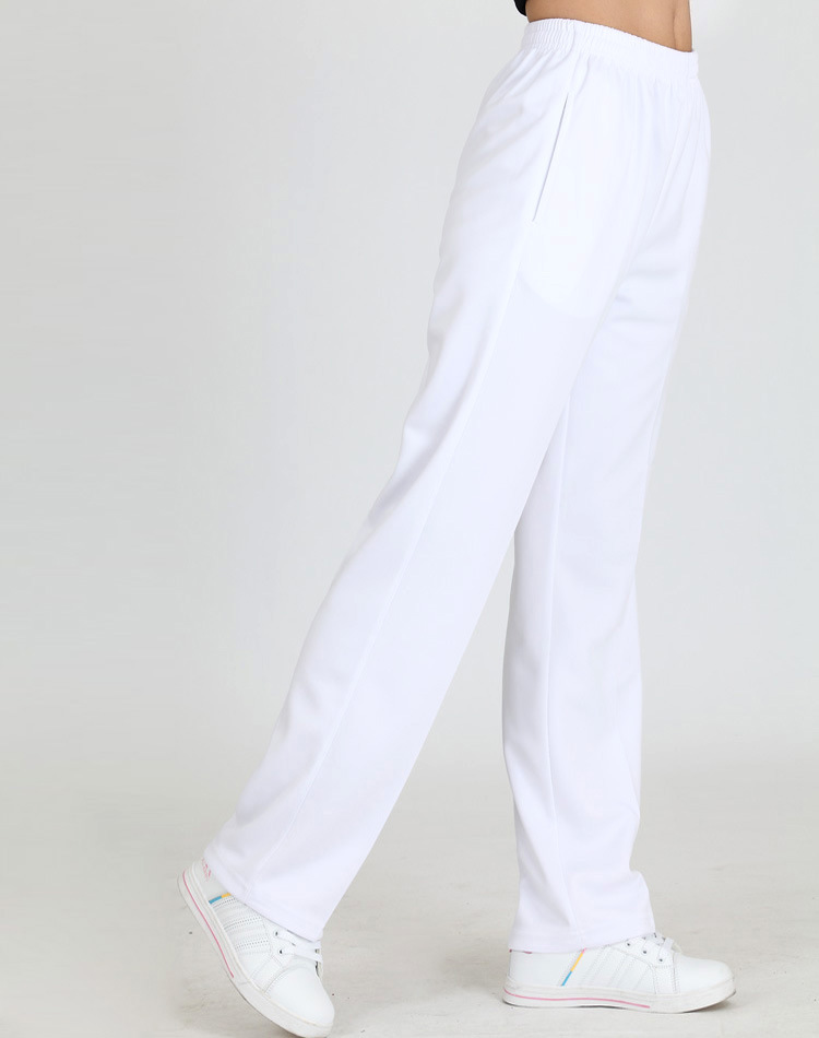 南韩丝白色运动裤 情侣款男女运动长裤春秋夏 体操裤 演出裤 锻炼