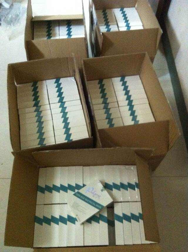 天然蚕丝免洗面膜5片现货批发