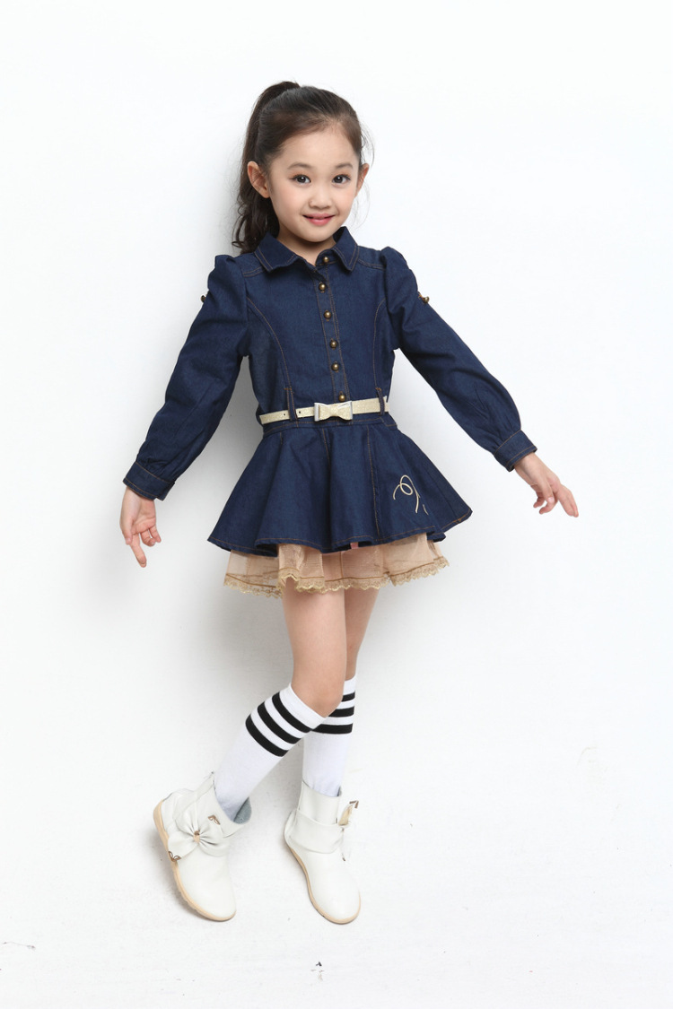 童装2014女童春装韩版牛仔裙新款 厂家批发 一件代发