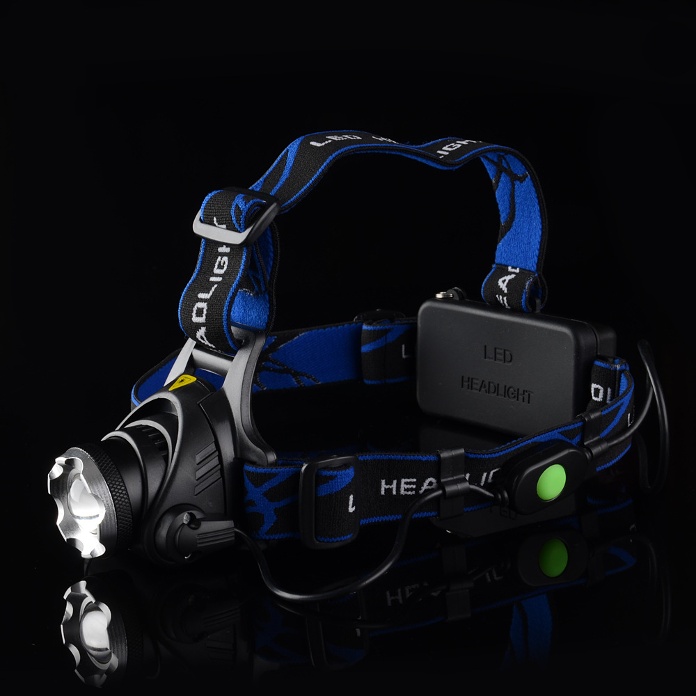 t6强光变焦打猎头灯 远射充电防水10w led钓鱼灯矿灯狩猎灯手电筒