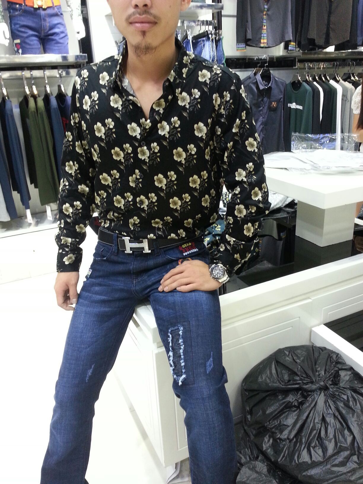 卡路尼奥 三丝光衬衫