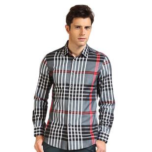 都彭丹顿男士长袖衬衫经典时尚条纹方领衬衣2013秋男装保暖英伦气