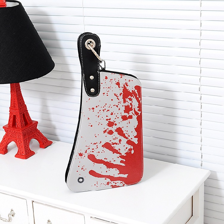 新款个性包包滴血菜刀包男女式手拿包单拉链包好质量