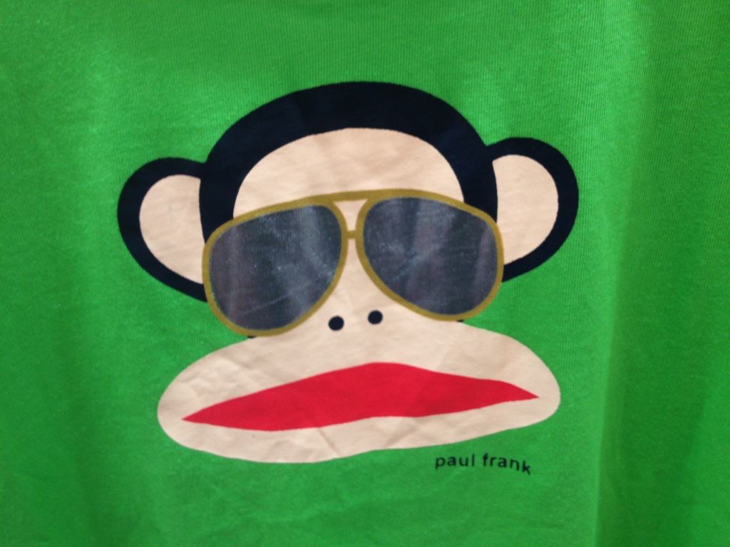 批发采购女式t恤-2013夏季新款大嘴儿猴t恤纯棉t恤眼镜